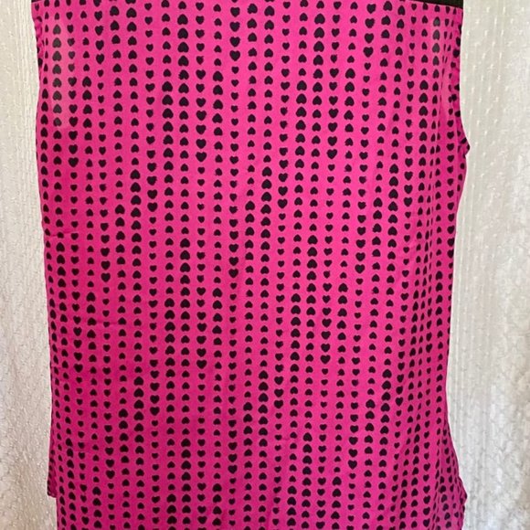 Pink & Black Sheer Torrid Top w/Faux Leather Trim - Picture 10 of 12